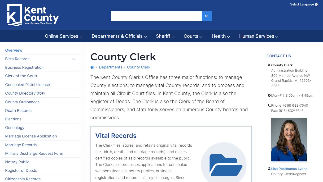 County Clerk - Kent County, Michigan